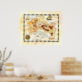 Poster Carte des trésors de l'île de Chance (Cuisine)