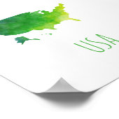 Poster Carte des USA (Coin)