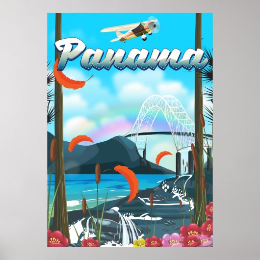 Poster Carte des vacances de Panama River (Devant)