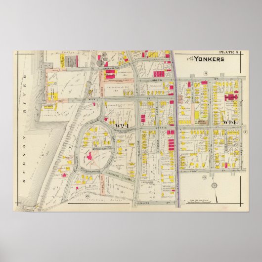 Poster Carte des Yonkers Atlas (Devant)