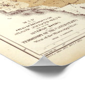 Poster Carte des zones de drainage aux États-Unis (Coin)