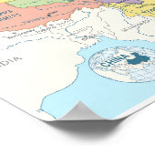 Poster Carte détaillée de la Chine (Coin)