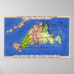 Poster Carte détaillée de l'île
