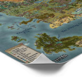 Poster Carte détaillée des royaumes oubliés (Coin)
