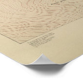 Poster Carte détaillée des sources thermales Mammoth (Coin)