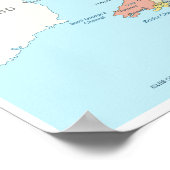 Poster Carte détaillée du Royaume-Uni (Coin)
