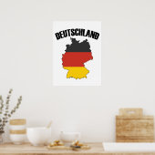 Poster Carte Deutschland - Drapeau allemand - Allemagne V (Cuisine)