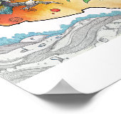 Poster Carte d'Halloween USA effrayant (Coin)