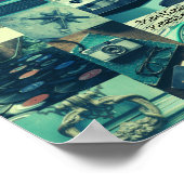 Poster Carte d'humeur esthétique Retro Citations de colle (Coin)