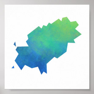 Poster Carte d'Ibiza
