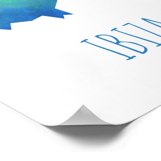 Poster Carte d'Ibiza (Coin)