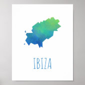 Poster Carte d'Ibiza (Devant)