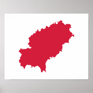 Poster Carte d'Ibiza