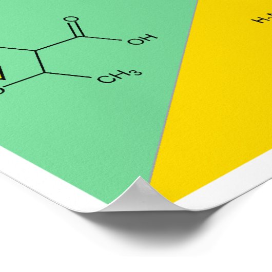 Poster Carte d'identification de la molécule chimique aci (Coin)