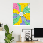 Poster Carte d'identification de la molécule chimique aci (Bureau à domicile)