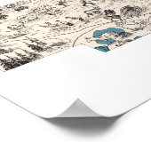 Poster Carte d'image Vintage du Nebraska (Coin)