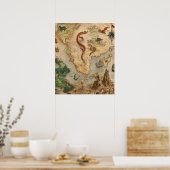 Poster Carte d'Imaginaire version 4 (Cuisine)