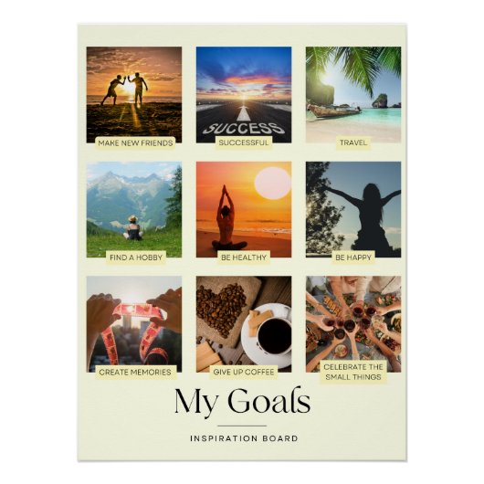 Poster Carte d'inspiration Mes objectifs (Devant)