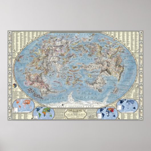 Poster Carte d'Internet 2.0 (Devant)
