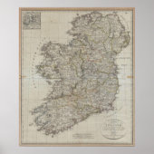 Poster Carte d'Irlande 1804 (Devant)
