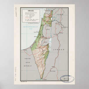 Poster Carte d'Israël (1967)