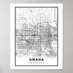 Poster Carte d'Omaha