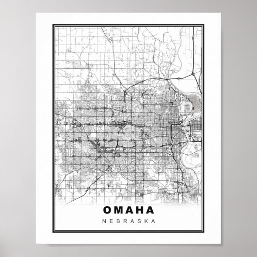 Poster Carte d'Omaha (Devant)