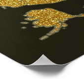 Poster carte dorée des États-Unis (Coin)