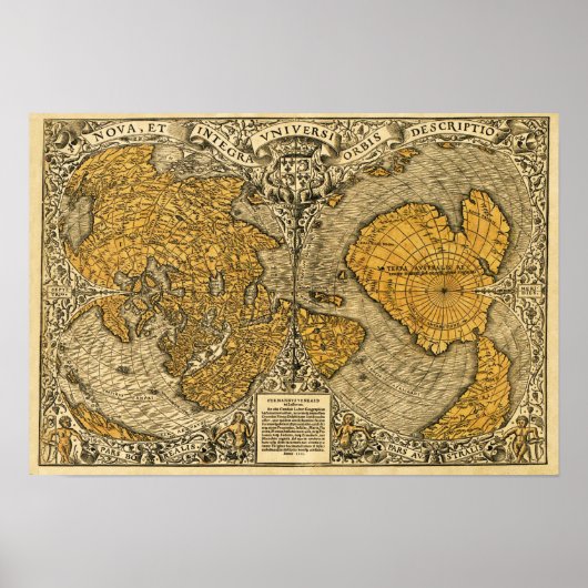 Poster Carte d'Oronteus Finaeus (Devant)