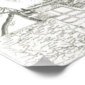 Poster Carte d'Oxford, 1643 (Coin)