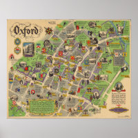 Carte d'Oxford, Angleterre (Chemins de fer britann