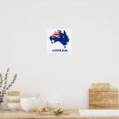 POSTER CARTE DRAPEAU AUSTRALIENNE (Cuisine)