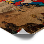 Poster Carte Drapeau Autriche Hongrie (Coin)