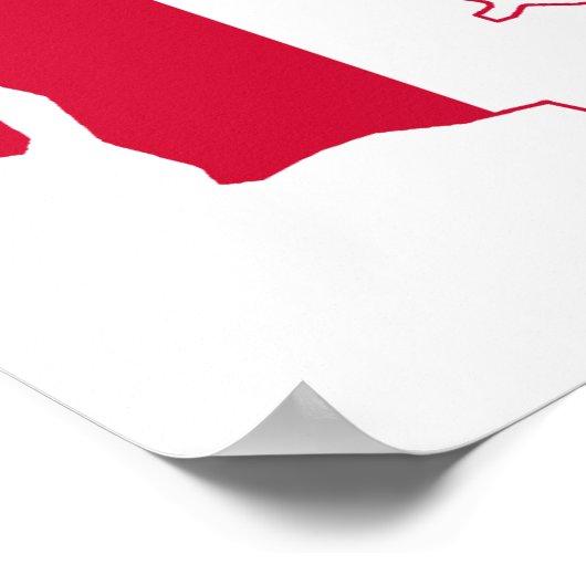 Poster Carte Drapeau Danemark (Coin)