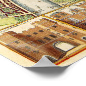 Poster Carte du 17ème siècle de Londres Angleterre par W. (Coin)