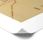 Poster Carte du Belize (1990) Atlas des pays d'Amérique c (Coin)