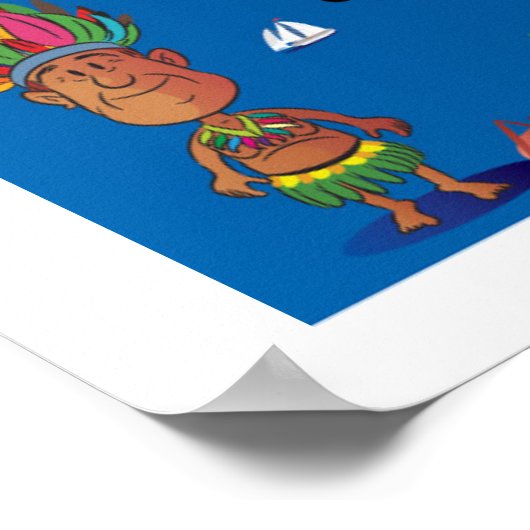 Poster Carte du Brésil (Coin)