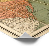 Poster Carte du Brésil (Coin)