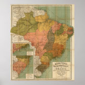 Poster Carte du Brésil (Devant)
