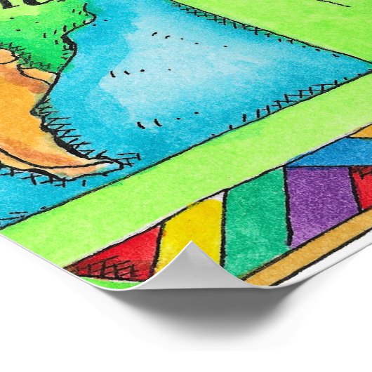 Poster Carte du Brésil (Coin)