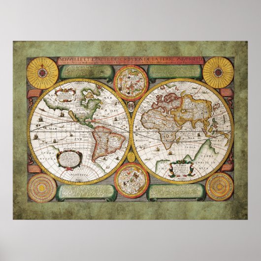 Poster Carte du C17th Old World de Jean Boisseau (Devant)