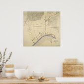 Poster Carte du Camp Parapet Louisiana 1863-64 (Cuisine)