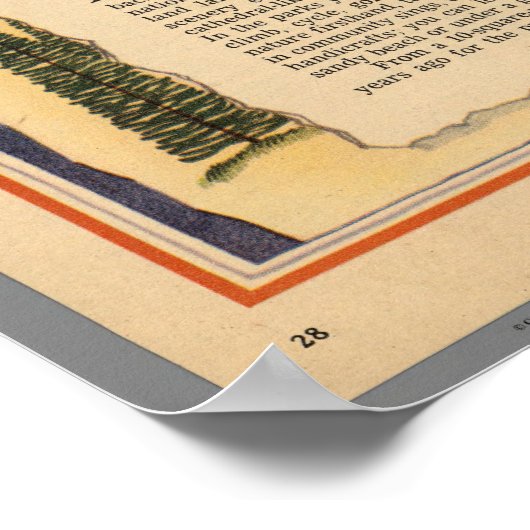 Poster Carte du Canada - Parcs Canada (Coin)