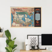 Poster Carte du Canada - Ressources naturelles et industr (Bureau à domicile)
