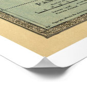 Poster Carte du canal de Panama - 1904 (Coin)