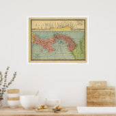 Poster Carte du canal de Panama - 1904 (Cuisine)