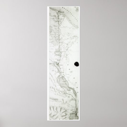 Poster Carte du canal de Suez, vers 1869 (Devant)