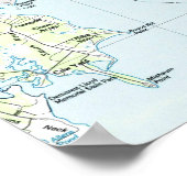 Poster Carte du Cap Cod (1986) (Coin)