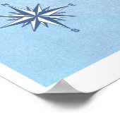 Poster Carte du Cap San Blas Floride (Coin)