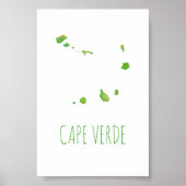 Poster Carte du Cap-Vert (Devant)